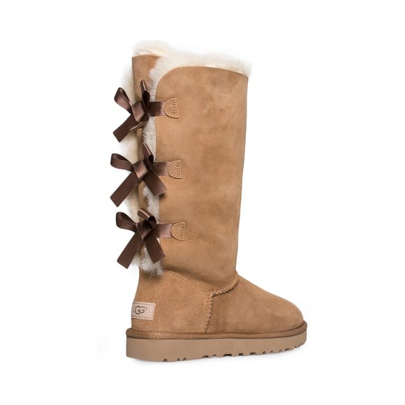UGG Bailey Bow II Tall Chestnut Boots - Women's - Picture 1 of 6